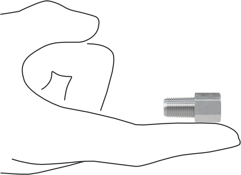 Orta Basınçlı Alüminyum Dişli Boru Bağlantı Elemanı, Düz Adaptör, 1/8 NPT Dişi x 1/8 BSPT Erkek