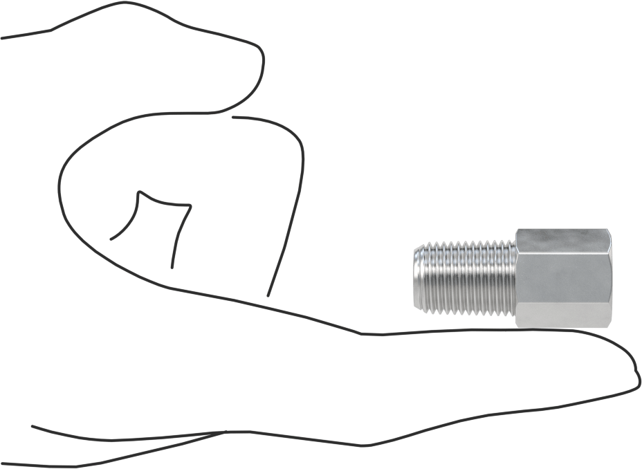 Orta Basınçlı Alüminyum Dişli Boru Bağlantı Elemanı, Düz Adaptör, 1/4 NPT Dişi x 1/4 BSPT Erkek
