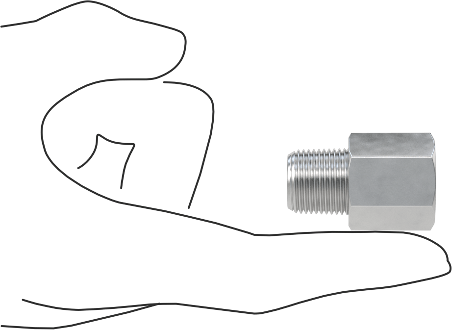 Orta Basınçlı Alüminyum Dişli Boru Bağlantı Elemanı, Düz Adaptör, 3/8 NPT Dişi x 3/8 BSPT Erkek