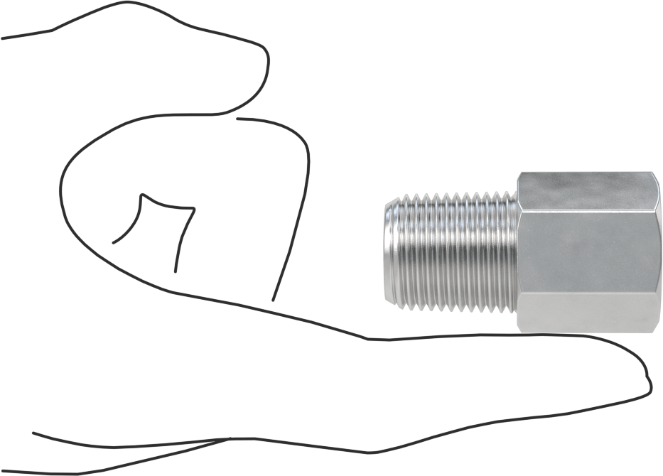 Orta Basınçlı Alüminyum Dişli Boru Bağlantı Elemanı, Düz Adaptör, 1/2 NPT Dişi x 1/2 BSPT Erkek