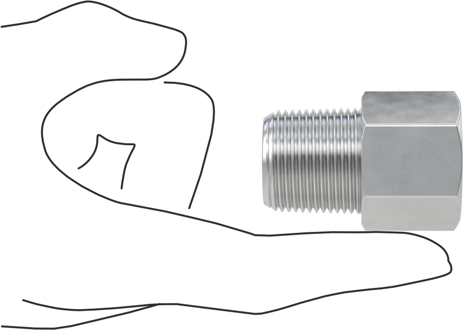 Orta Basınçlı Alüminyum Dişli Boru Bağlantı Elemanı, Düz Adaptör, 3/4 NPT Dişi x 3/4 BSPT Erkek