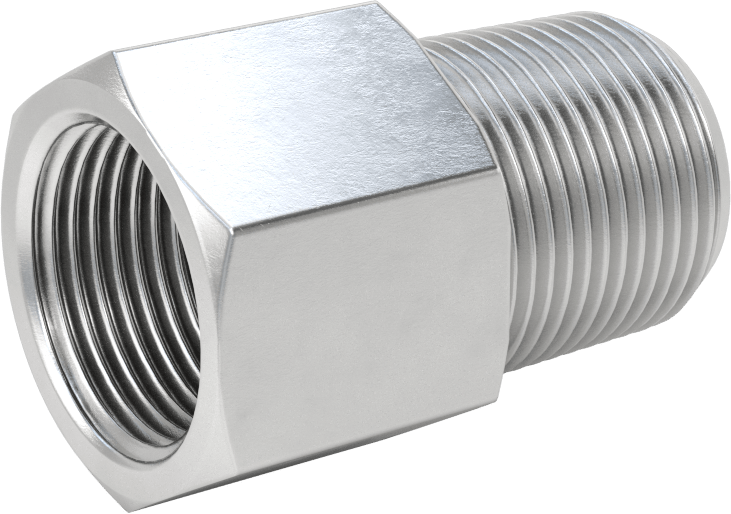 Orta Basınçlı Alüminyum Dişli Boru Bağlantı Elemanı, Düz Adaptör, 3/4 NPT Dişi x 3/4 BSPT Erkek