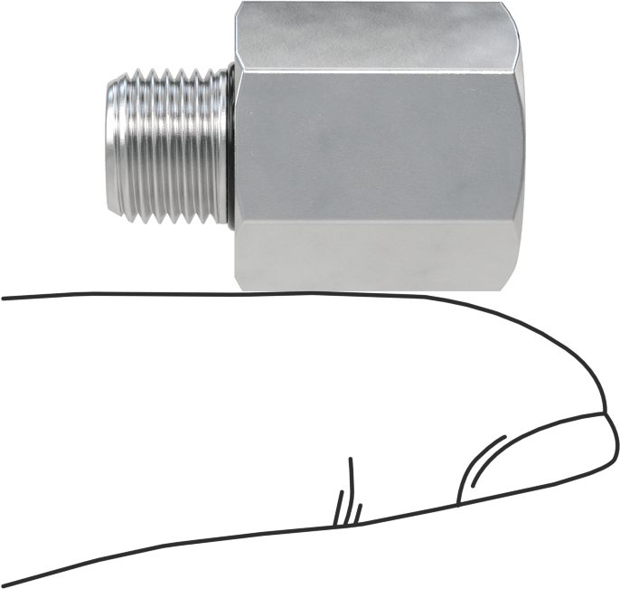 Orta Basınçlı Alüminyum Dişli Boru Bağlantı Elemanı, Düz Adaptör, 1/8 NPT Dişi x 1/8 BSPP Erkek