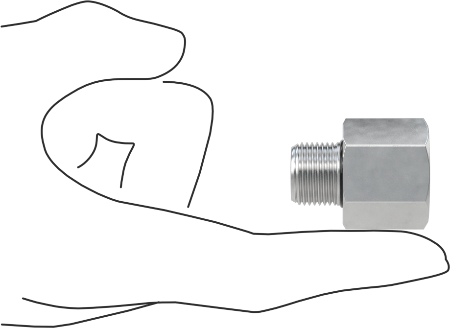 Orta Basınçlı Alüminyum Dişli Boru Bağlantı Elemanı, Düz Adaptör, 3/8 NPT Dişi x 3/8 BSPP Erkek