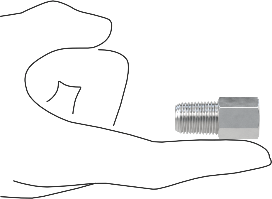 Orta Basınçlı Alüminyum Dişli Boru Bağlantı Elemanı, Düz Adaptör, 1/4 BSPT Dişi x 1/4 NPT Erkek
