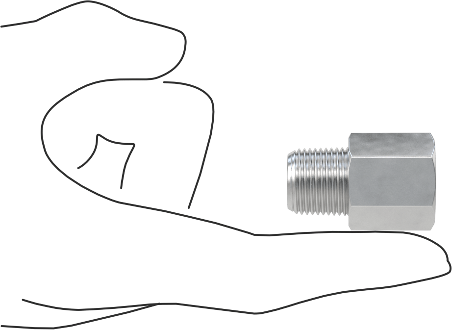 Orta Basınçlı Alüminyum Dişli Boru Bağlantı Elemanı, Düz Adaptör, 3/8 BSPT Dişi x 3/8 NPT Erkek