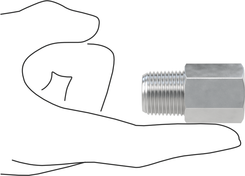 Orta Basınçlı Alüminyum Dişli Boru Bağlantı Elemanı, Düz Adaptör, 1/2 BSPT Dişi x 1/2 NPT Erkek