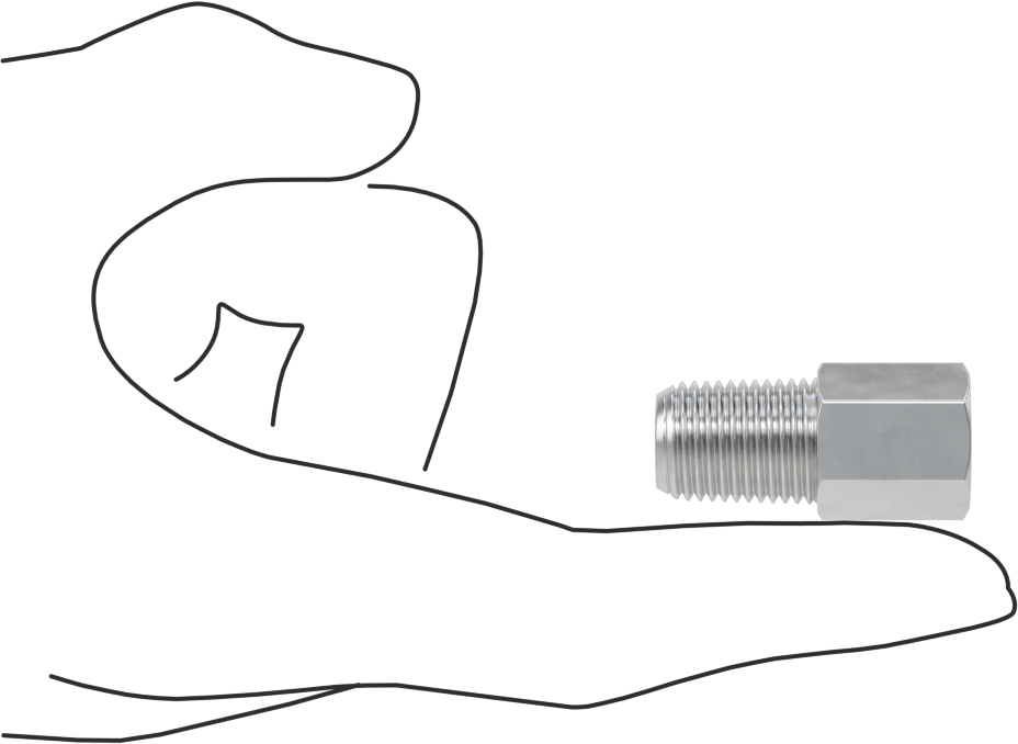 Orta Basınçlı Alüminyum Dişli Boru Bağlantı Elemanı, Düz Adaptör, 1/4 BSPP Dişi x 1/4 NPT Erkek