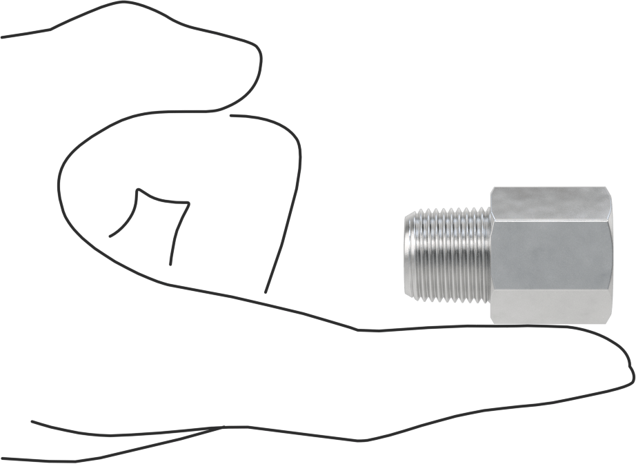 Orta Basınçlı Alüminyum Dişli Boru Bağlantı Elemanı, Düz Adaptör, 3/8 BSPP Dişi x 3/8 NPT Erkek