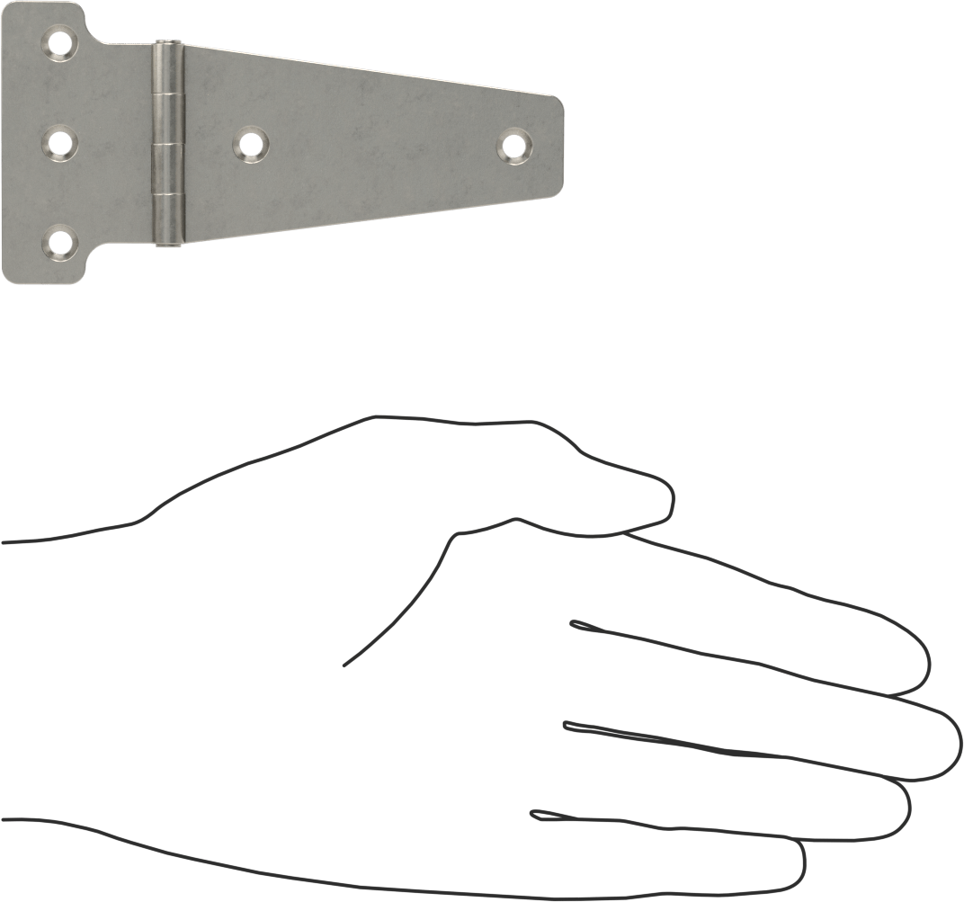 Kayış Menteşesi, Parlatılmış 304 Paslanmaz Çelik, 2-1/8“ x 1-1/4” Çerçeve Yaprağı