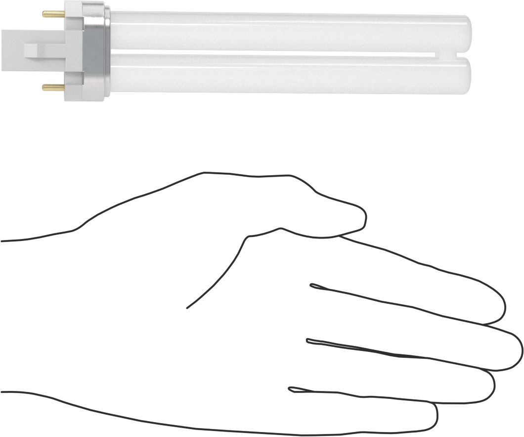Fişli Kompakt Floresan Ampul, 2 Pimli Kama Tabanı, Fişli, Kompakt, 4100K, 600 Lumens