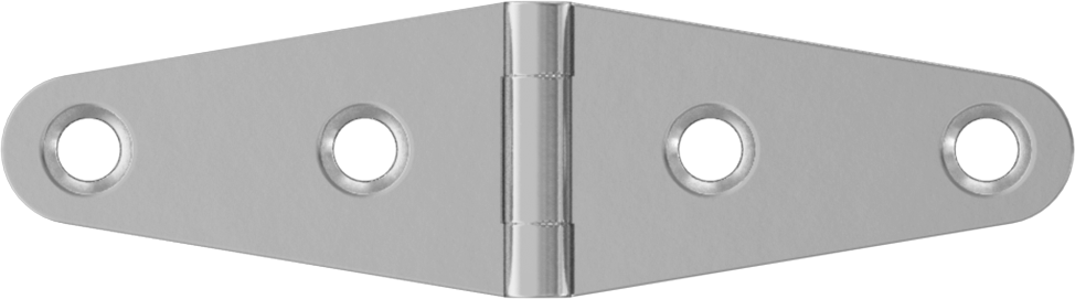 Kayış Menteşesi, Parlatılmış 304 Paslanmaz Çelik, 1-1/16“ x 1-15/16” Kapı Kanadı