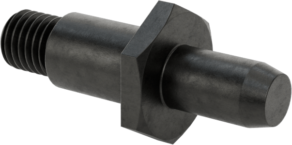 Dişli Yer Belirleme Pimi, 1/4“ Çap x 7/16” Yükseklikte Yuvarlak Başlık, 1/4"-28 Diş