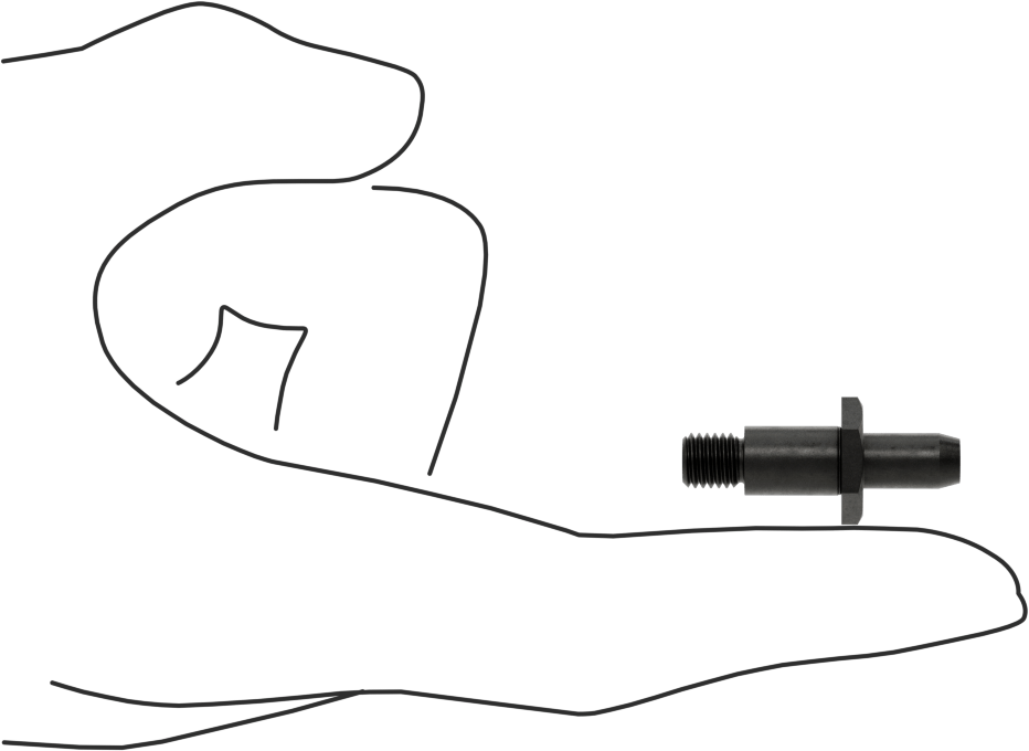 Dişli Yer Belirleme Pimi, 1/4“ Çap x 7/16” Yükseklikte Yuvarlak Başlık, 1/4"-28 Diş