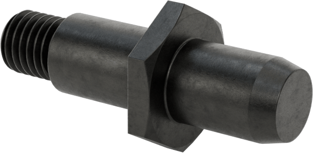 Dişli Yer Belirleme Pimi, 5/16“ Çap x 7/16” Yüksek Yuvarlak Baş, 1/4"-28 Diş