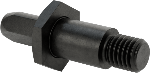 Dişli Yer Belirleme Pimi, 1/4“ Çap x 7/16” Yüksek Elmas Başlık, 1/4"-28 Diş