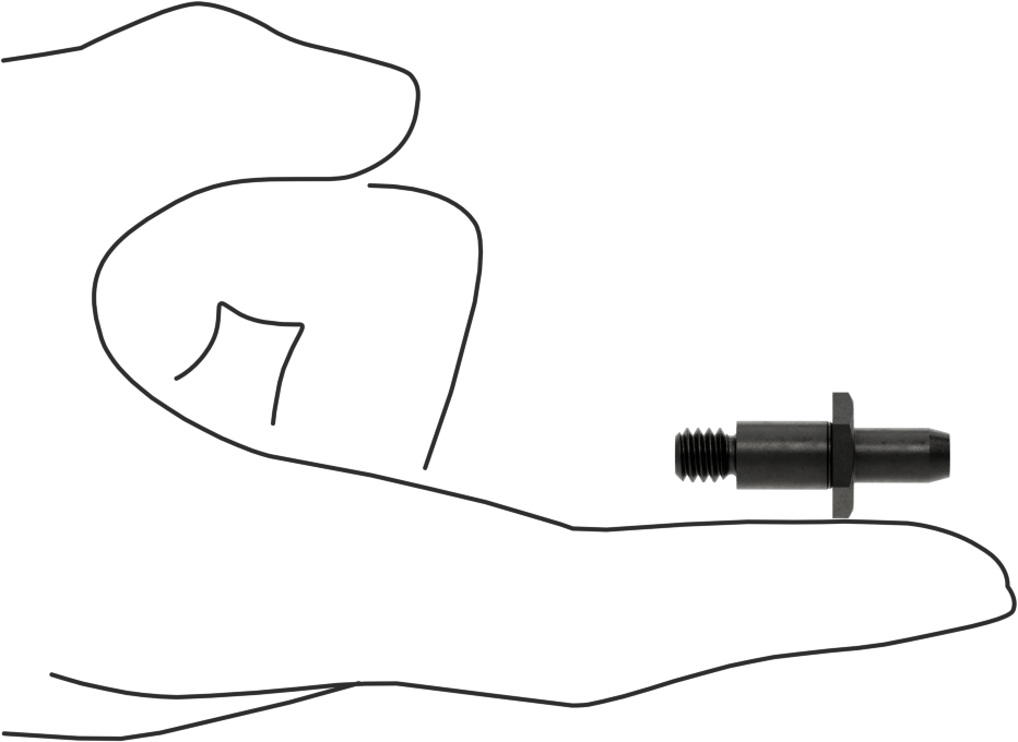 Dişli Yer Belirleme Pimi, 1/4“ Çap x 7/16” Yükseklikte Yuvarlak Başlık, 1/4"-20 Diş