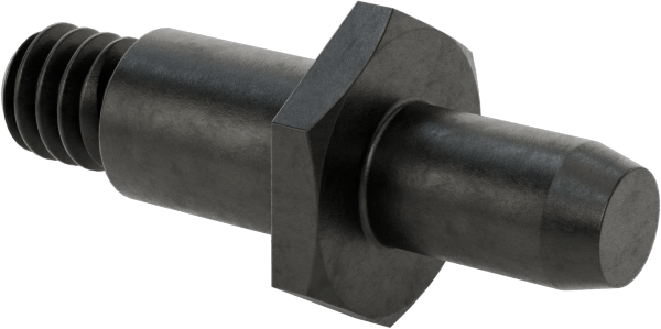 Dişli Yer Belirleme Pimi, 1/4“ Çap x 7/16” Yükseklikte Yuvarlak Başlık, 1/4"-20 Diş
