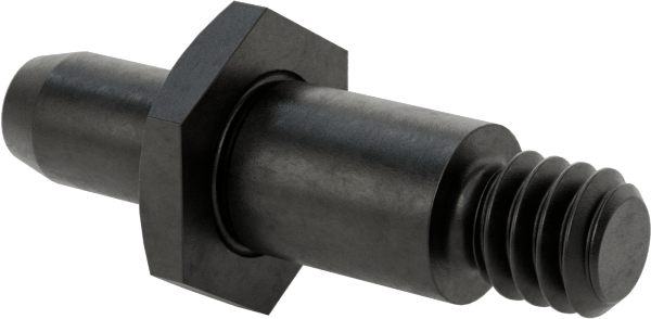 Dişli Yer Belirleme Pimi, 1/4“ Çap x 7/16” Yükseklikte Yuvarlak Başlık, 1/4"-20 Diş
