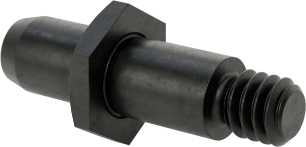 Dişli Yer Belirleme Pimi, 5/16“ Çap x 7/16” Yüksek Yuvarlak Baş, 1/4"-20 Diş