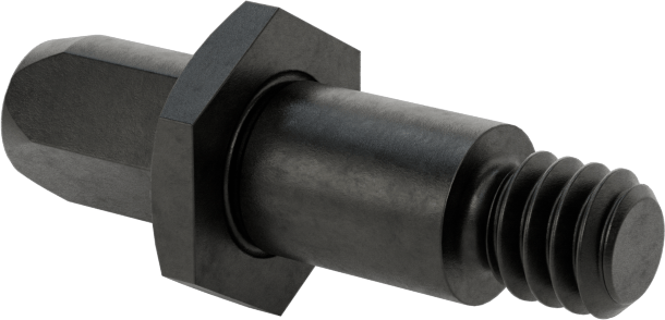 Dişli Yer Belirleme Pimi, 5/16“ Çap x 7/16” Yüksekliğinde Elmas Başlık, 1/4"-20 Diş