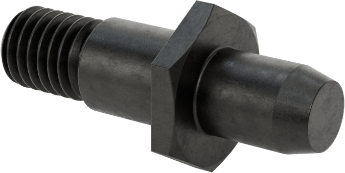 Dişli Yer Belirleme Pimi, 1/2“ Çap x 11/16” Yükseklik Yuvarlak Baş, 1/2"-13 Diş