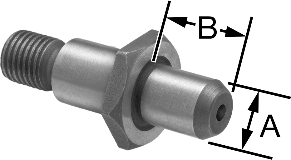 Dişli Yer Belirleme Pimi, 1/4“ Çap x 7/16” Yükseklikte Yuvarlak Başlık, 1/4"-20 Diş