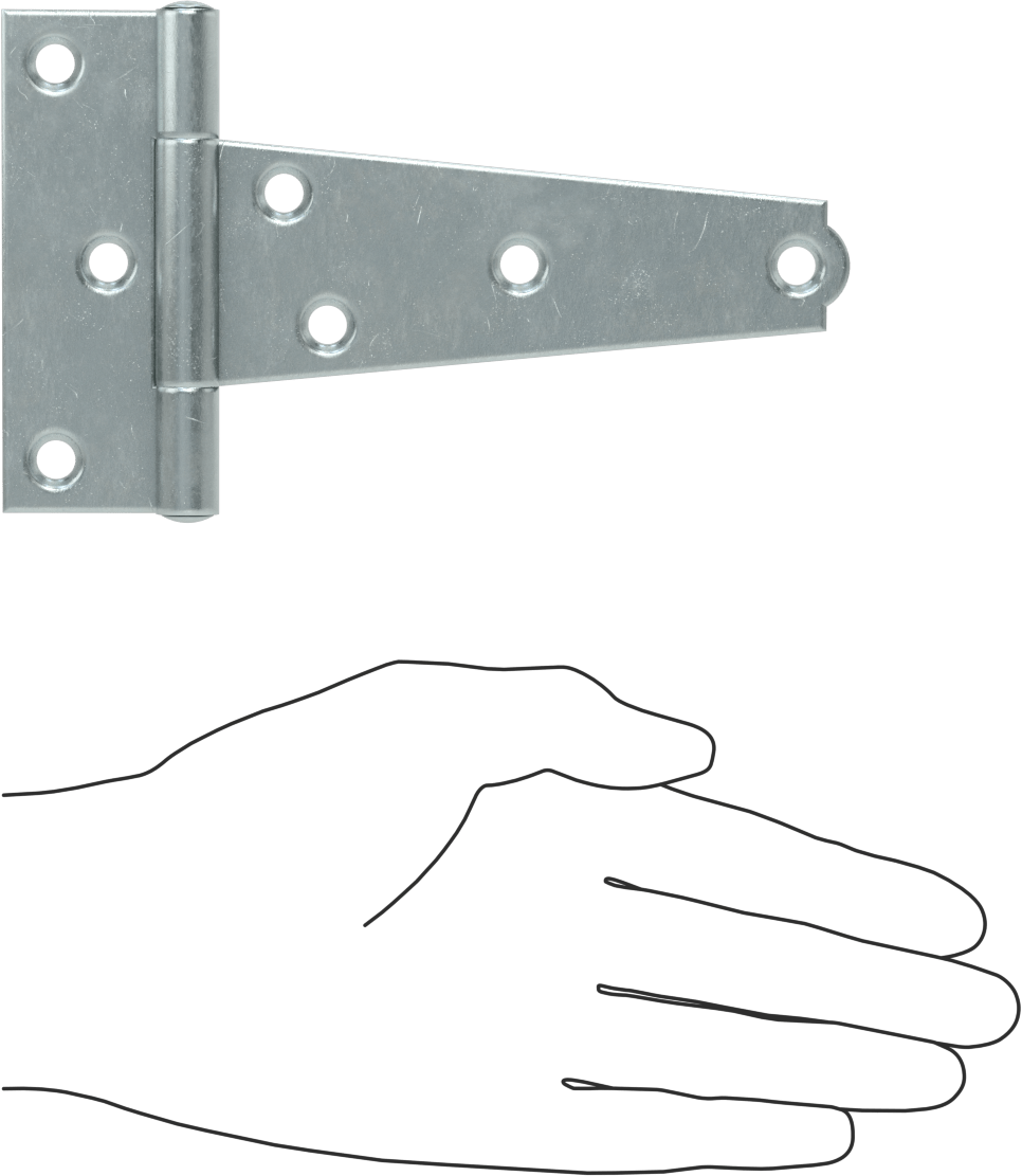 Kayış Menteşesi, Çinko Kaplı Çelik, 1-3/4“ x 4-3/4” Kapı Kanadı