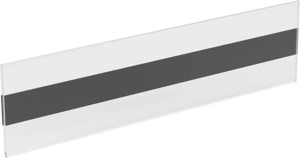 Etiket Tutucu, Kapaklı ve Manyetik Arka Yüzlü, 1-1/2" Yükseklik, 6" Genişlik