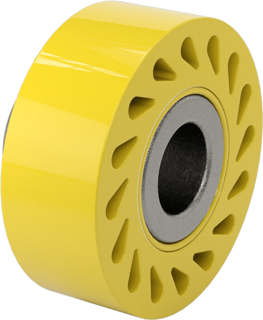 Aşınmaya Dayanıklı Flex-Grip Tahrik Silindiri, 2-1/2“ Çap x 29/32” Genişlik Esnek Silindir, 3/4" Mil Çapı