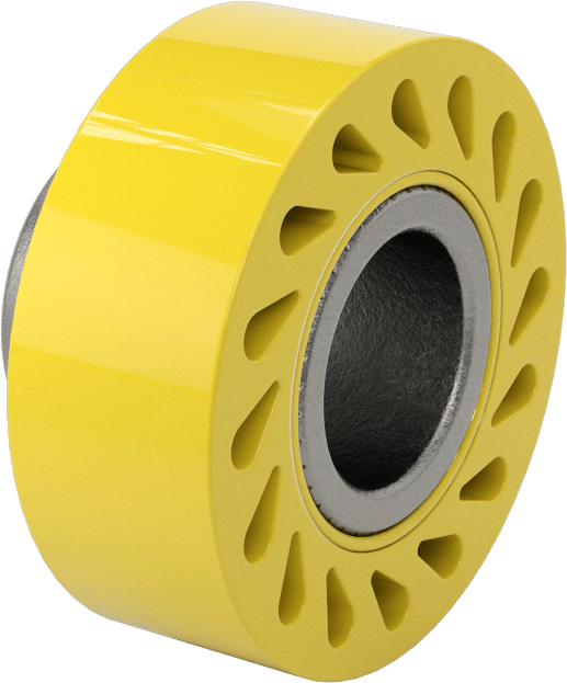 Aşınmaya Dayanıklı Flex-Grip Tahrik Silindiri, 2-1/2“ Çap x 29/32” Genişlik Esnek Silindir, 1" Mil Çapı