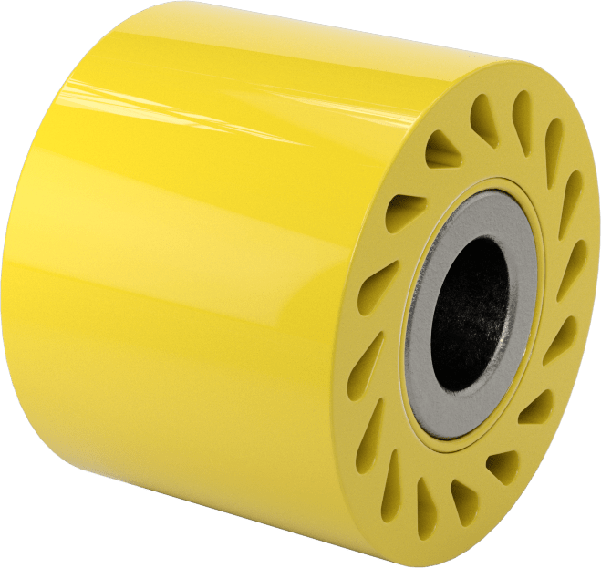 Aşınmaya Dayanıklı Flex-Grip Tahrik Silindiri, 2-1/2“ Çap x 1-15/16” Genişlik Esnek Silindir, 3/4" Mil