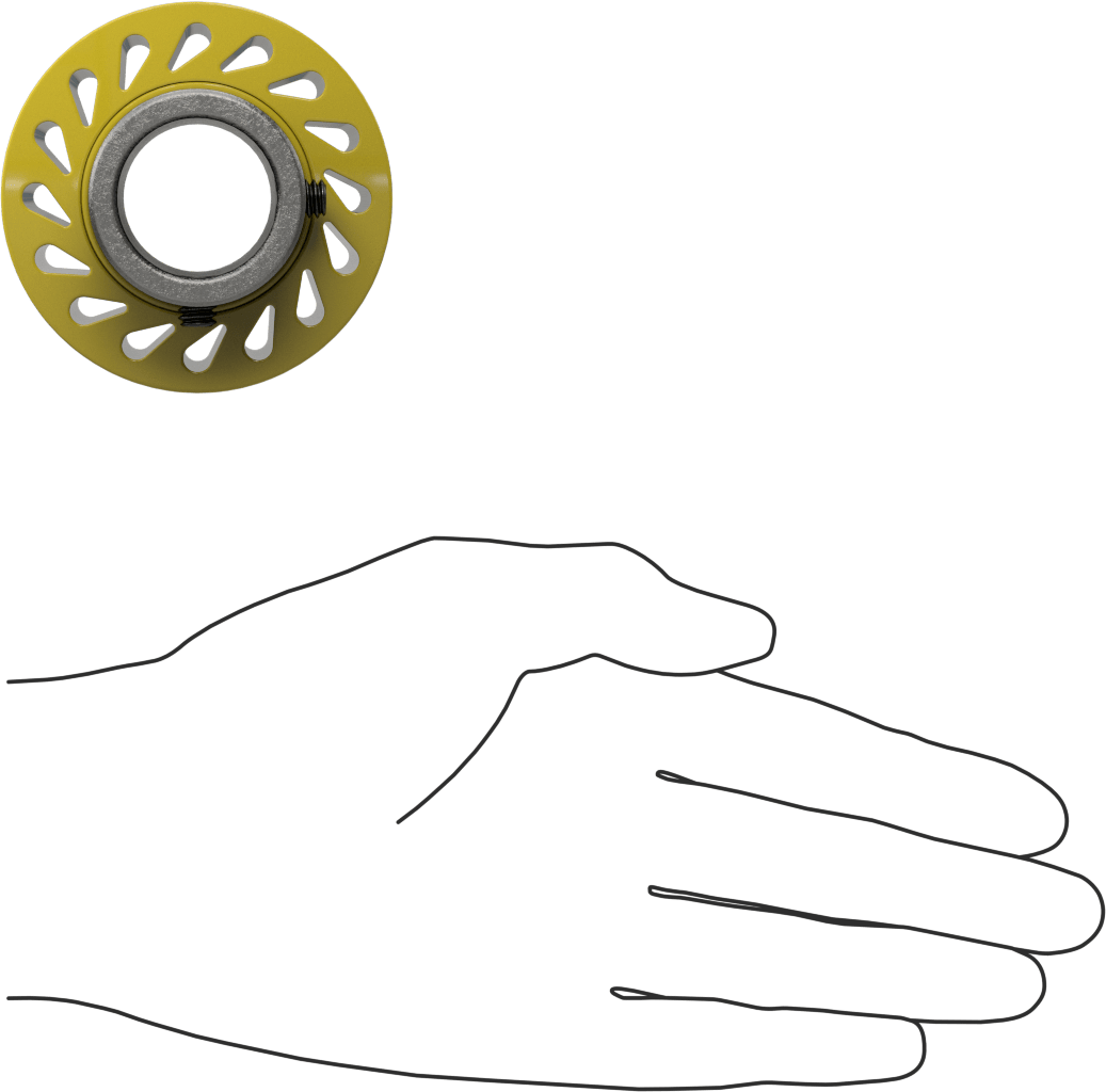 Aşınmaya Dayanıklı Flex-Grip Tahrik Silindiri, 2-1/2“ Çap x 1-15/16” Genişlik Esnek Silindir, 1" Mil Çapı