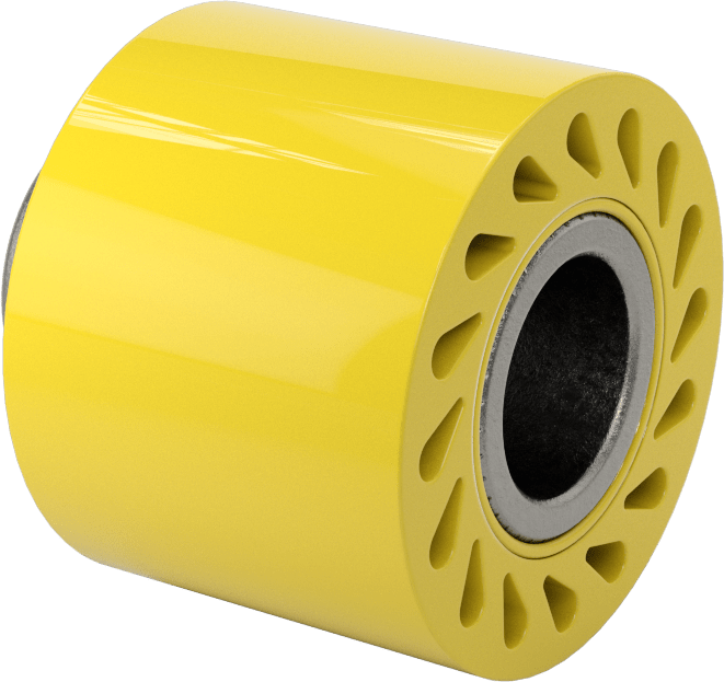 Aşınmaya Dayanıklı Flex-Grip Tahrik Silindiri, 2-1/2“ Çap x 1-15/16” Genişlik Esnek Silindir, 1" Mil Çapı