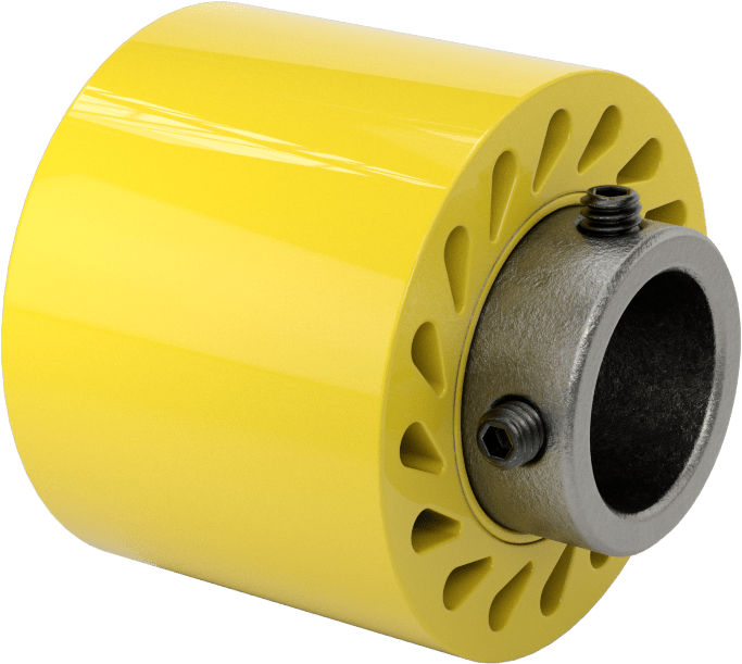 Aşınmaya Dayanıklı Flex-Grip Tahrik Silindiri, 2-1/2“ Çap x 1-15/16” Genişlik Esnek Silindir, 1" Mil Çapı