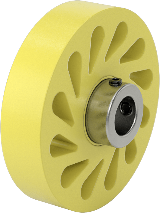 Aşınmaya Dayanıklı Flex-Grip Tahrik Silindiri, 4“ Çap x 29/32” Genişliğinde Esnek Silindir, 3/4" Mil Çapı için