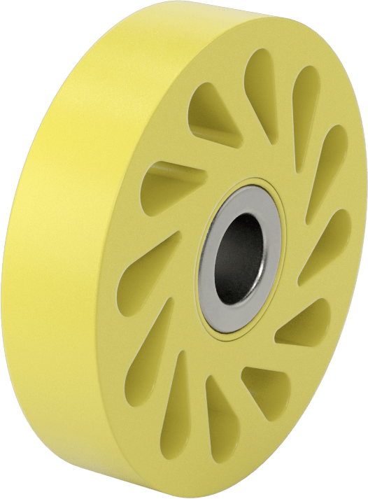 Aşınmaya Dayanıklı Flex-Grip Tahrik Silindiri, 4“ Çap x 29/32” Genişliğinde Esnek Silindir, 3/4" Mil Çapı için