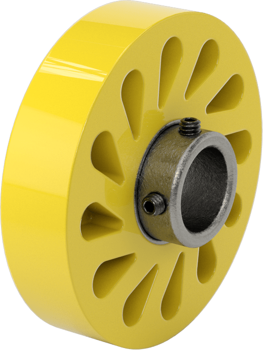 Aşınmaya Dayanıklı Flex-Grip Tahrik Silindiri, 4“ Çap x 29/32” Genişliğinde Esnek Silindir, 1" Mil Çapı için
