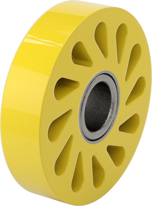 Aşınmaya Dayanıklı Flex-Grip Tahrik Silindiri, 4“ Çap x 29/32” Genişliğinde Esnek Silindir, 1" Mil Çapı için
