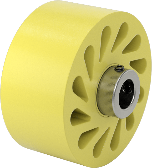 Aşınmaya Dayanıklı Flex-Grip Tahrik Silindiri, 4 inç Çap x 1-15/16 inç Genişlikte Esnek Silindir, 3/4" Mil Çapı