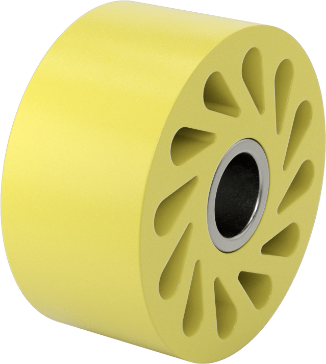 Aşınmaya Dayanıklı Flex-Grip Tahrik Silindiri, 4 inç Çap x 1-15/16 inç Genişlikte Esnek Silindir, 1" Mil Çapı için