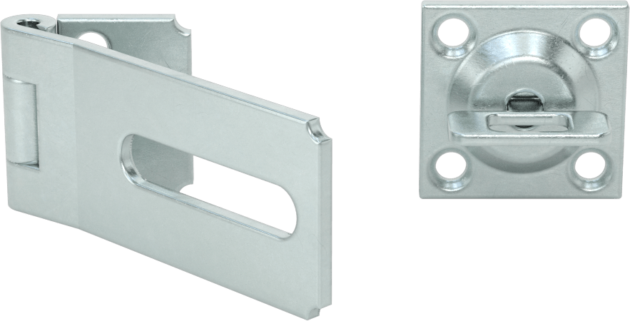 Dönen Gözlü Kilitlenebilir Mandal, 3-5/16“ x 1-1/2” x 1/8" Kol, Çinko Kaplı Çelik