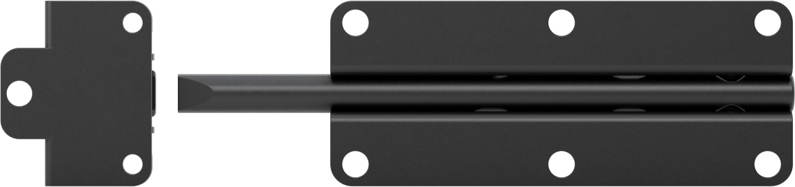 Kendinden Hizalamalı Kayar Cıvata Mandalı, Siyah Çinko Kaplamalı Çelik, 1-3/4“ Yükseklik x 4-5/8” Genişlik