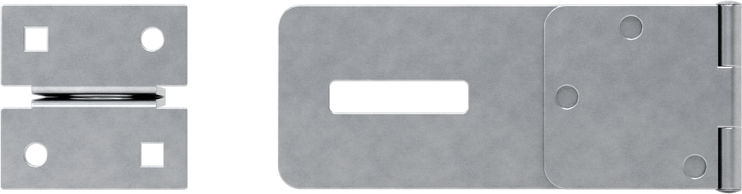 Asma Kilitli Mandal, 3-3/4“ x 1-1/2” x 1/16" Kol ile, Çinko Kaplı Çelik