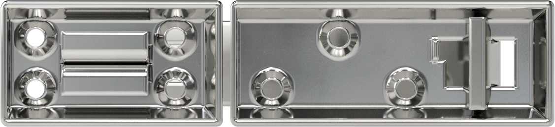 Asma Kilitli Mandal, 6-1/2“ x 1-1/4” x 1/4" Kollu, 304 Paslanmaz Çelik