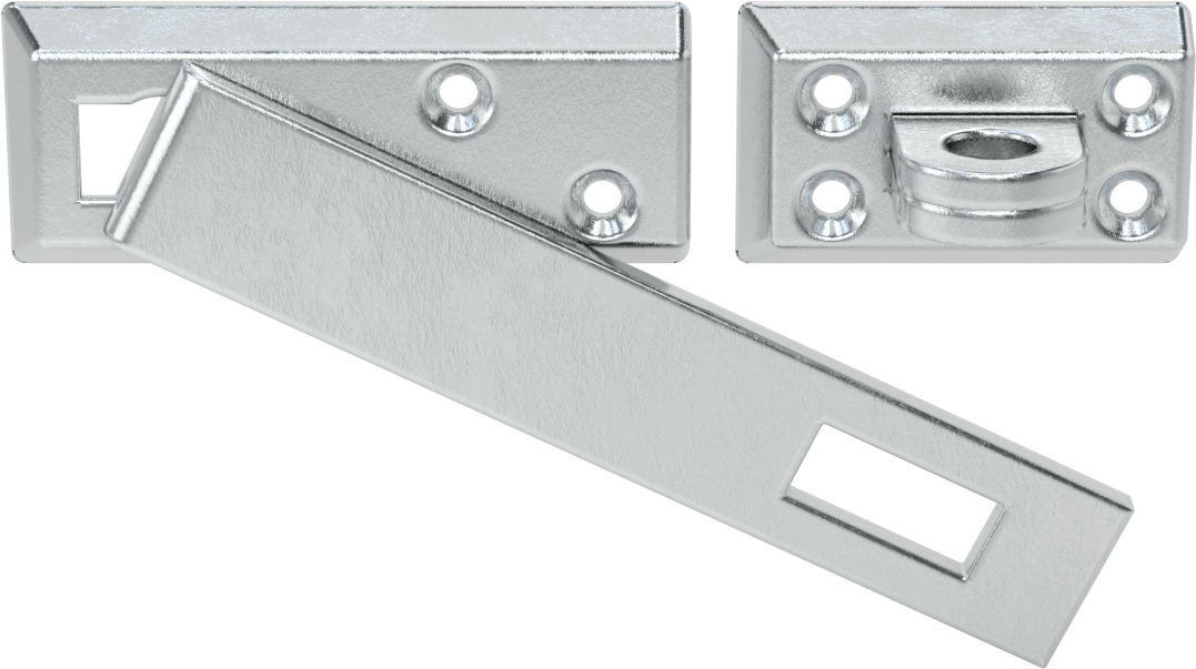 Asma Kilitli Mandal, 6-3/4“ x 1-1/4” x 1/4" Kol ile, Çinko Kaplı Çelik