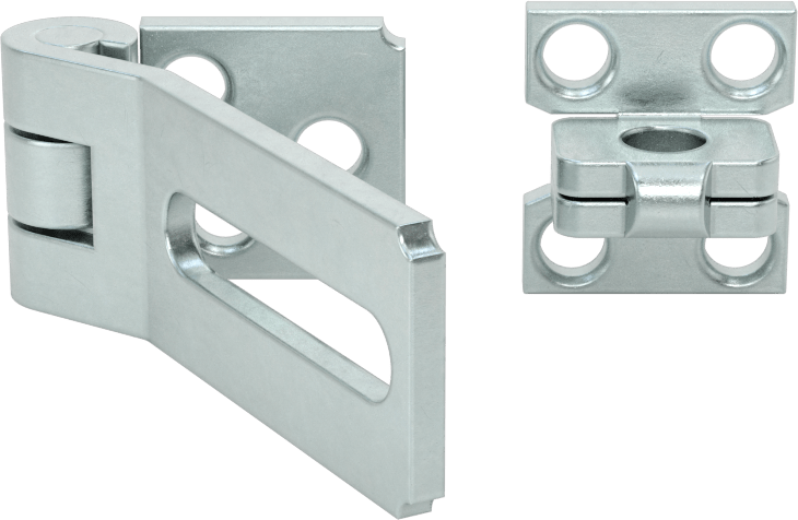Asma Kilitli Mandal, 2-1/2“ x 1” x 1/8" Kol ile, Çinko Kaplı Çelik