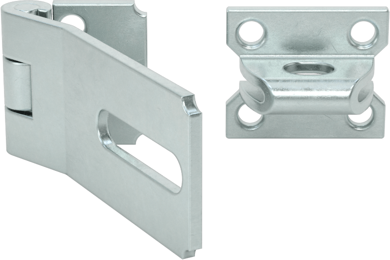 Asma Kilitli Mandal, 3-1/4“ x 1-1/2” x 1/8" Kol ile, Çinko Kaplı Çelik