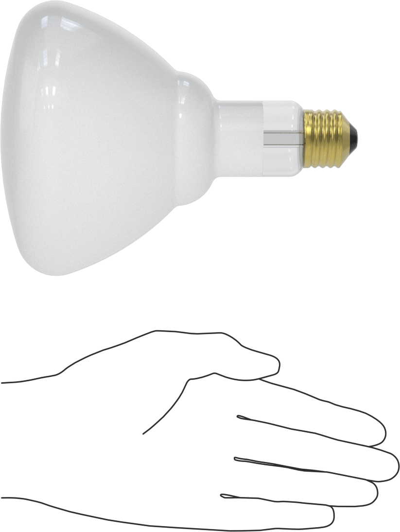 Cam Isıtma Lambası Ampulü, BR40, 250W, Şeffaf