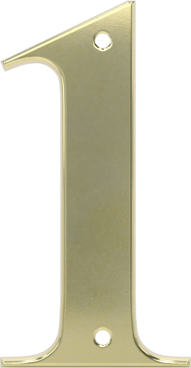 Bağlantı Elemanı Montaj Karakteri, Pirinç, 1-1/2“ Yükseklik x 1/64” Kalınlık